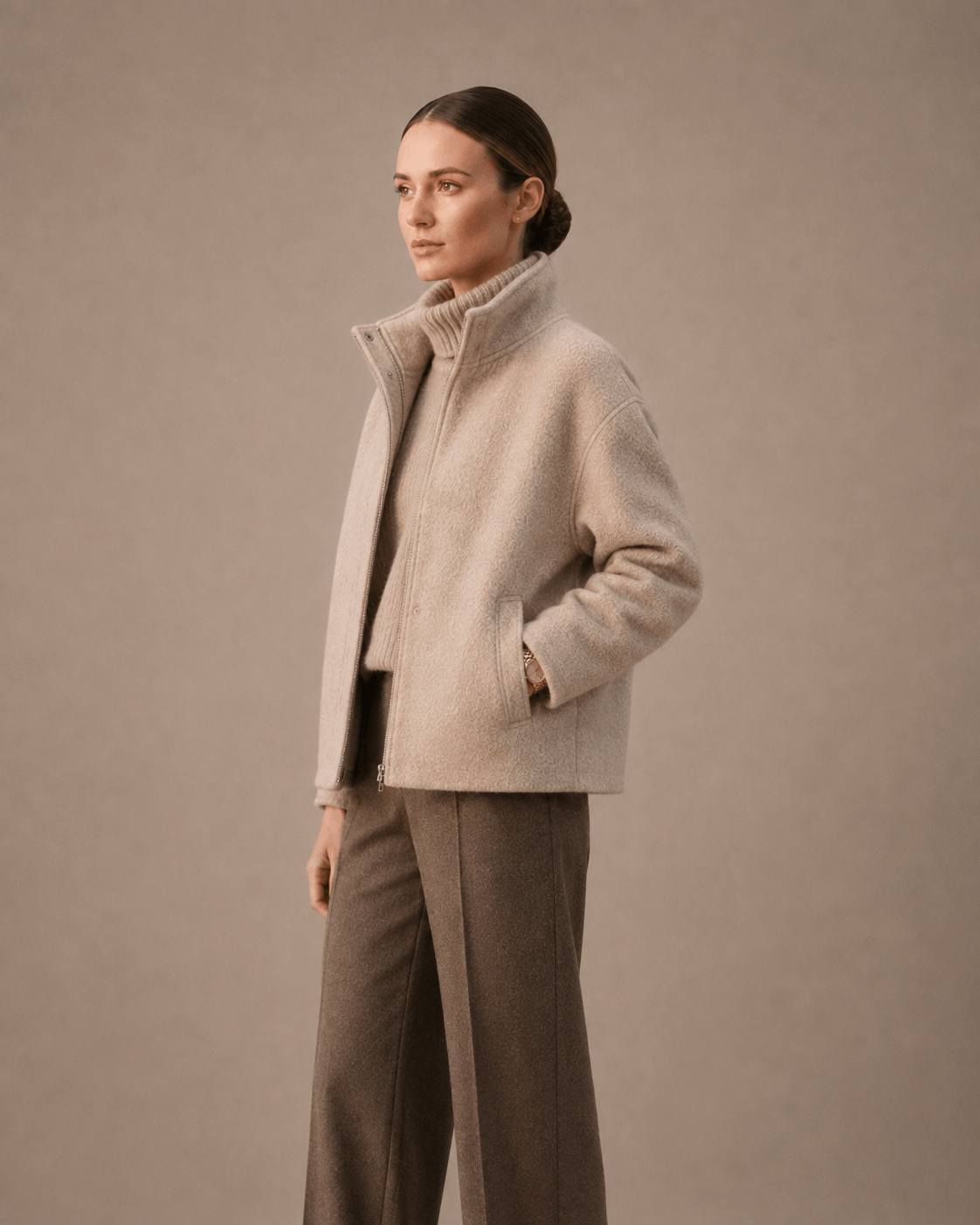 Oversized Bomberjacke mit Stehkragen fur Damen